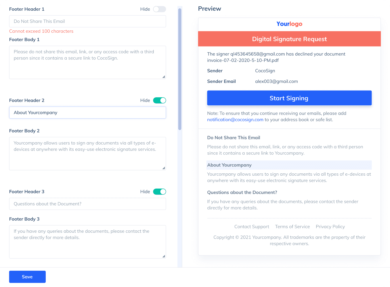 Complete freedom on your email styling